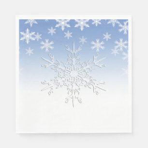 Winter Snowflakes Blue Servet