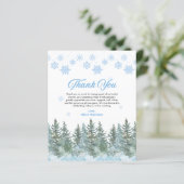 Winter Snowflakes Bridal Shower Thank You Card (Staand voorkant)