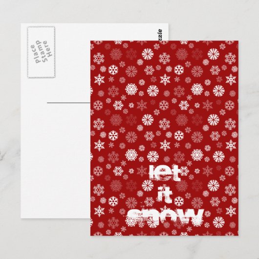 Winter Snowflakes Briefkaart (Voorkant / Achterkant)