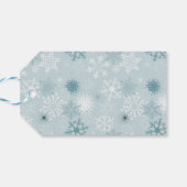 Winter Snowflakes Cadeaulabel (Achterkant Horizontaal)