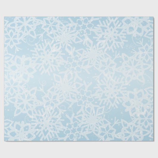 Winter Snowflakes Cadeaupapier (Vlak)