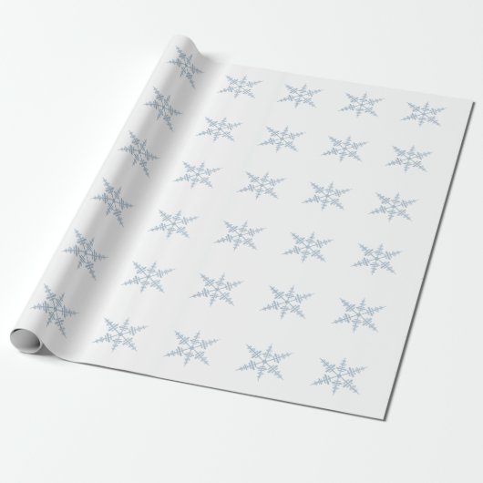 Winter Snowflakes Cadeaupapier (Uitgerold)
