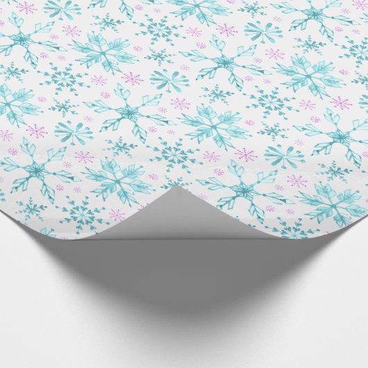 Winter Snowflakes Cadeaupapier (Hoek)