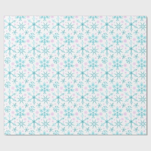 Winter Snowflakes Cadeaupapier (Vlak)