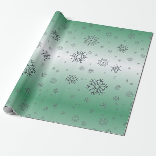 Winter Snowflakes Cadeaupapier (Uitgerold)