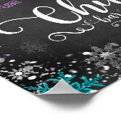Winter Snowflakes Chili Bar Party Table Sign Poster (Hoek)