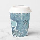 Winter Snowflakes Christmas Party Papieren Bekers (Achterkant)