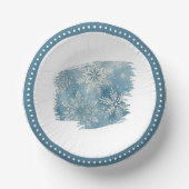 Winter Snowflakes Christmas Party Papieren Kommen (Voorkant)