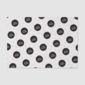 Winter Snowflakes Company Logo Vakantie Bedrijf Tissuepapier (Voorkant)