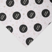 Winter Snowflakes Company Logo Vakantie Bedrijf Tissuepapier (Detail)