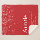 Winter Snowflakes Cool tante Quote Holiday Sherpa Deken (Voorkant (horizontaal))