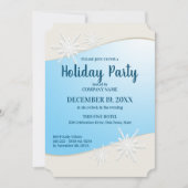 Winter Snowflakes Corporate Holiday Party Kaart (Voorkant)