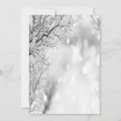 Winter, Snowflakes Corporate Kerstparty Kaart (Achterkant)
