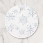 Winter Snowflakes Dank u Bedankjes Labels (Achterkant)