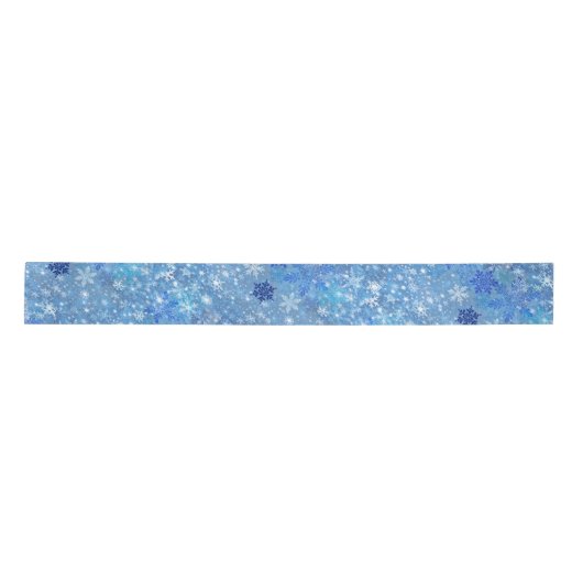 Winter Snowflakes Design Ribbon Satijnen Lint (Voorkant)
