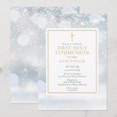 Winter Snowflakes Eerste uitnodiging voor de Heili (Voorkant / Achterkant)