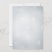 Winter Snowflakes Elegant Bridal Shower Invitation Kaart (Achterkant)