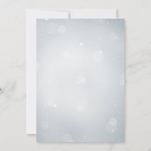 Winter Snowflakes Elegant Bridal Shower Invitation Kaart (Achterkant)