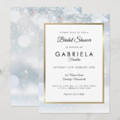 Winter Snowflakes Elegant Gold Vrijgezellenfeest Kaart (Voorkant / Achterkant)