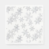 Winter Snowflakes Elegant White Servet (Voorkant)