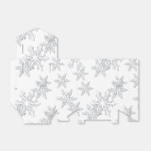 Winter Snowflakes Elegant White Tent Bedankdoosjes (Uitgevouwen)