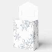 Winter Snowflakes Elegant White Tent Bedankdoosjes (Geopend)