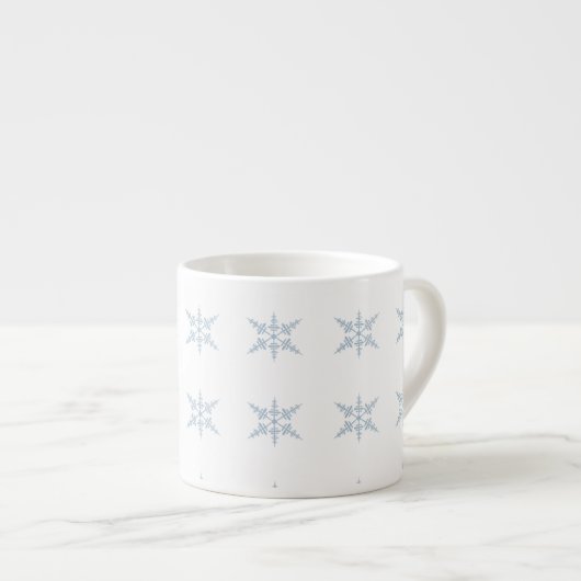 Winter Snowflakes Espresso Kop (Voorkant rechts)