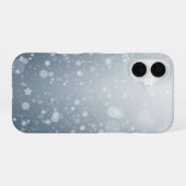 Winter Snowflakes Falling Snow Pattern Bokeh iPhone 16 Hoesje (Achterkant horizontaal)