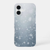 Winter Snowflakes Falling Snow Pattern Bokeh iPhone 16 Hoesje (Achterkant)