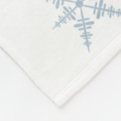 Winter Snowflakes Fleece Deken (Hoek)
