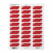 Winter Snowflakes Flowers Holiday Adresetiketten Etiket (Full Sheet)