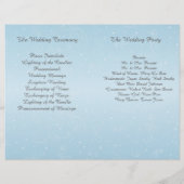 Winter Snowflakes Folded Wedding Programme (Achterkant)