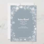 Winter Snowflakes Foto geboorteaankondigingen Feestdagenkaart (Achterkant)