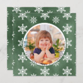 Winter Snowflakes Fotofamilie - kerstkaart (Voorkant / Achterkant)