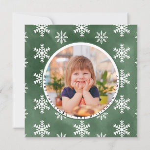 Winter Snowflakes Fotofamilie - kerstkaart