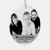 Winter Snowflakes Fotokerstversiering Keramisch Ornament (Rechts)