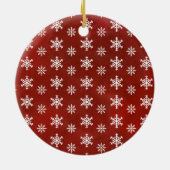 Winter Snowflakes Fotonaam kerstversiering Keramisch Ornament (Achterkant)