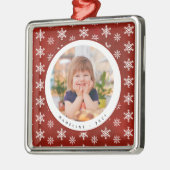 Winter Snowflakes Fotonaam kerstversiering Metalen Ornament (Links)