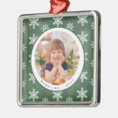 Winter Snowflakes Fotonaam kerstversiering Metalen Ornament (Links)