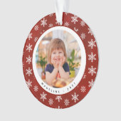 Winter Snowflakes Fotonaam kerstversiering Ornament (voorkant)