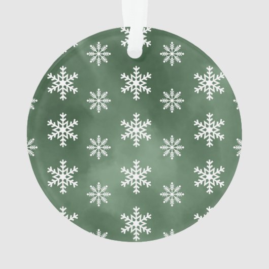 Winter Snowflakes Fotonaam kerstversiering Ornament (achterkant)