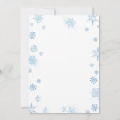 Winter Snowflakes Gingerbread Baby Shower Kaart (Achterkant)