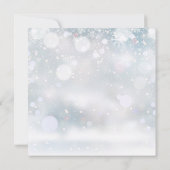 Winter Snowflakes Greenery Baby shower Poem Bedankkaart (Achterkant)