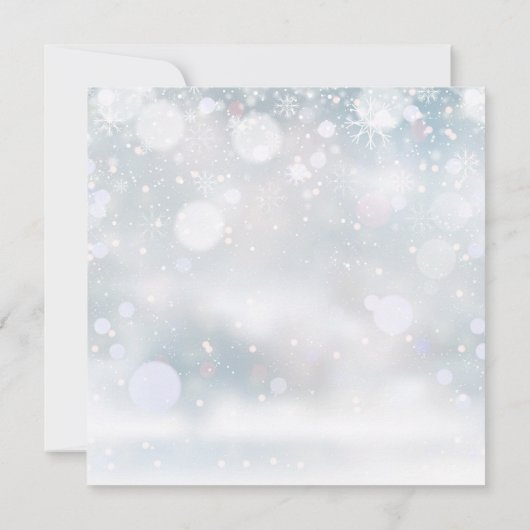 Winter Snowflakes Greenery Baby shower Poem Bedankkaart (Achterkant)