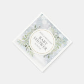 Winter Snowflakes Greenery Baby shower Servet (Hoek)