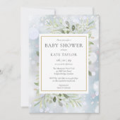 Winter Snowflakes Greenery Baby shower | Sprinkle Kaart (Voorkant)