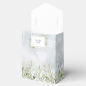 Winter Snowflakes Greenery Foliage Baby shower Bedankdoosjes (Geopend)