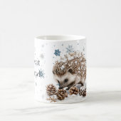 Winter Snowflakes Hedgehog Let it snow Christmas Koffiemok (Center)