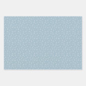 Winter Snowflakes Ice Blue Retro geïnspireerd Inpakpapier Vel (Voorkant 2)