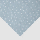 Winter Snowflakes Ice Blue Retro geïnspireerd Tissuepapier (Detail)